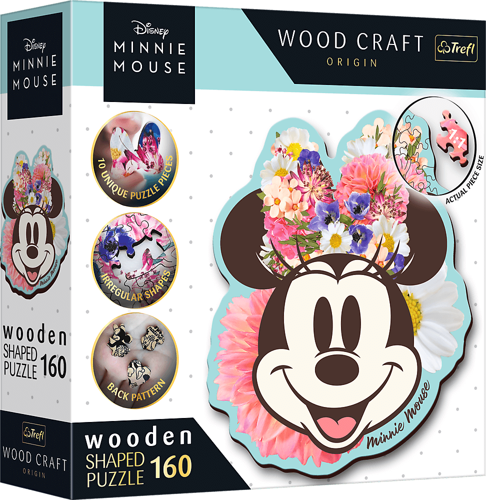 Minnie - FA kirakó Trefl Wood Craft 160 darabos kirakó puzzle (TR-20193 5900511201932) - puzzlegarden