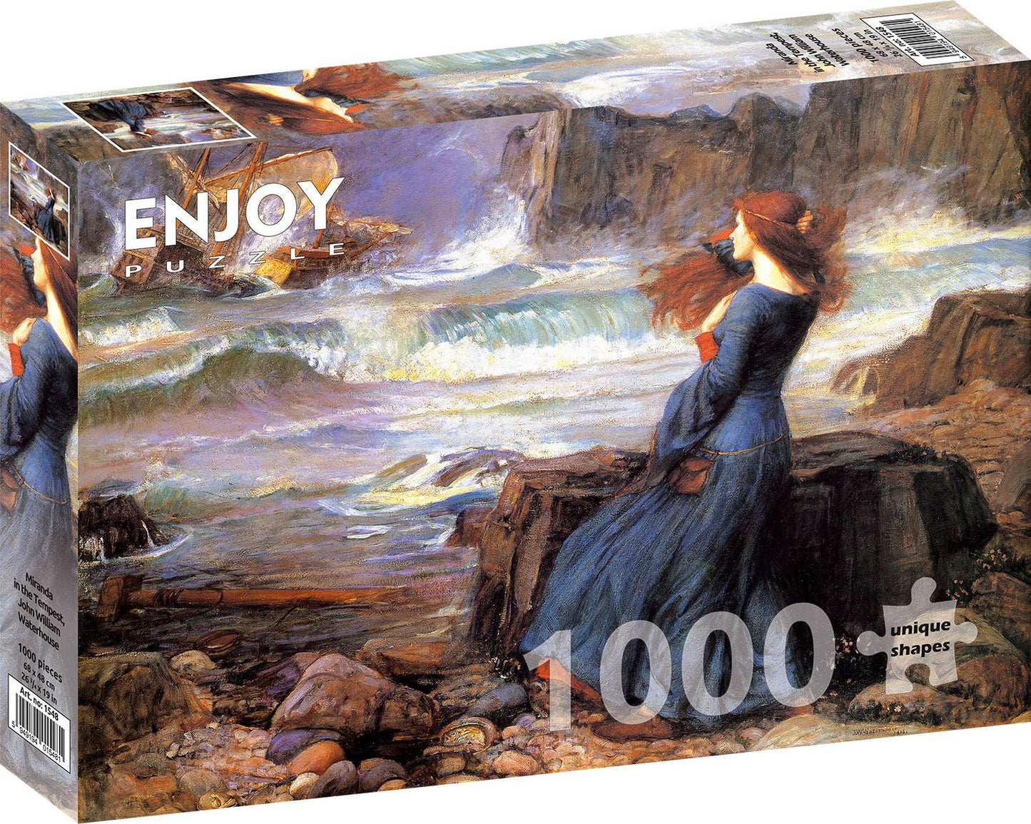 Miranda a viharban – John William Waterhouse Enjoy 1000 darabos kirakó puzzle (EN - 1548 5949194015481) - puzzlegarden