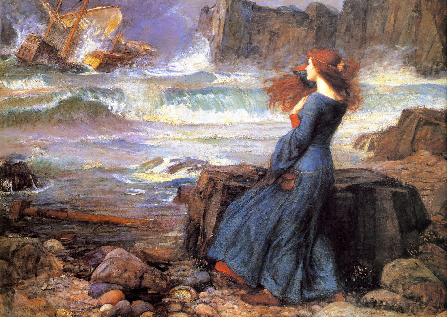 Miranda a viharban – John William Waterhouse Enjoy 1000 darabos kirakó puzzle (EN - 1548 5949194015481) - puzzlegarden