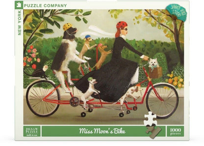 Miss Moon biciklije New York Puzzle Company 1000 darabos kirakó puzzle (NYPC - NPZJH2214 819844019310) - puzzlegarden