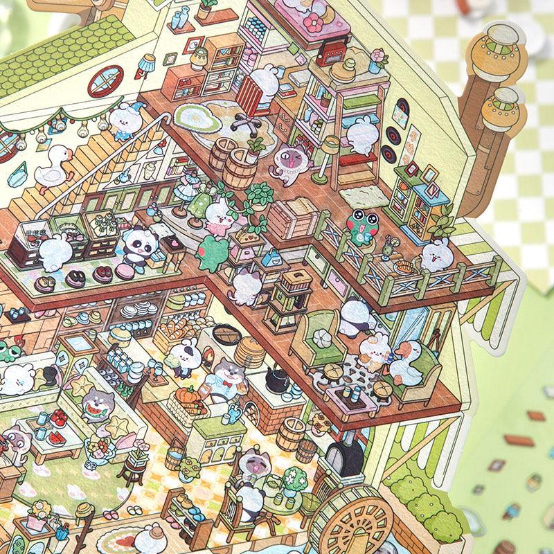 Mozgó kastély - matricajelenet Simno 1 darabos kirakó puzzle (SN-6941776319672) - puzzlegarden