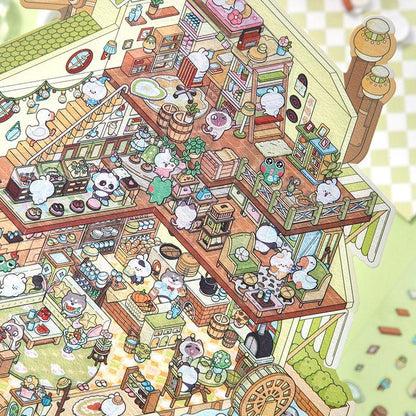 Mozgó kastély - matricajelenet Simno 1 darabos kirakó puzzle (SN-6941776319672) - puzzlegarden