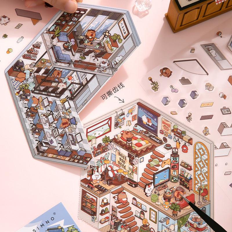 Munkanapló - matricajelenet Simno 2 darabos kirakó puzzle (SN-6941776322023) - puzzlegarden