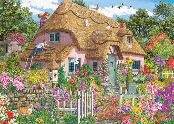 Nádtetős házikó Falcon 1000 darabos kirakó puzzle (JU - 1110500137) - puzzlegarden