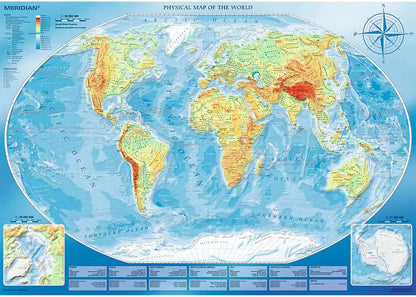 Nagy Földrajzi Világtérkép Trefl 4000 darabos kirakó puzzle (TR - 45007 5900511450071) - puzzlegarden