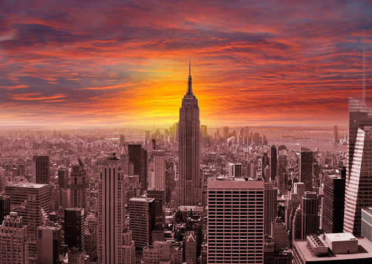 Naplemente New York Felhőkarcolói Felett Enjoy 1000 darabos kirakó puzzle (EN - 1068) - puzzlegarden