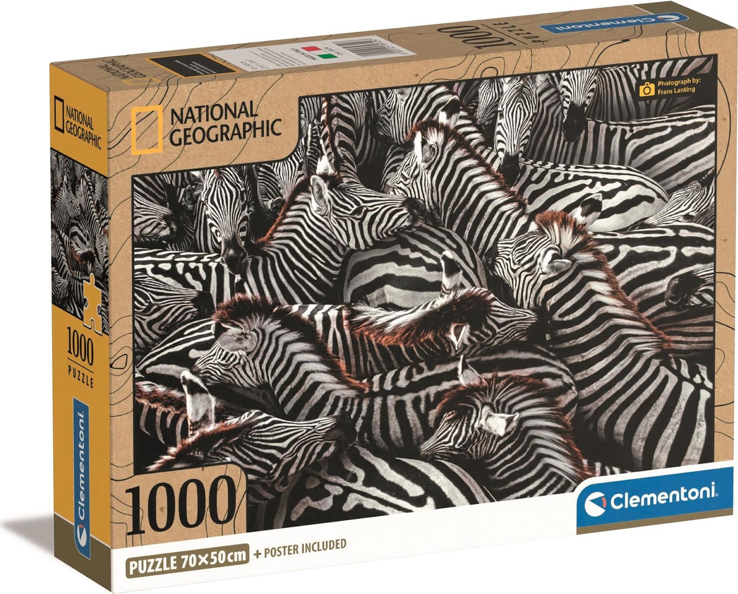 National Geographic Collection - Zebrák Clementoni 1000 darabos kirakó puzzle (CL-39729 8005125397297) - puzzlegarden