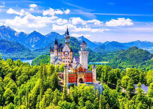 Neuschwanstein Kastély Nyáron, Németország ENJOY 1000 darabos kirakó puzzle (EN-1227 5949194012275) - puzzlegarden