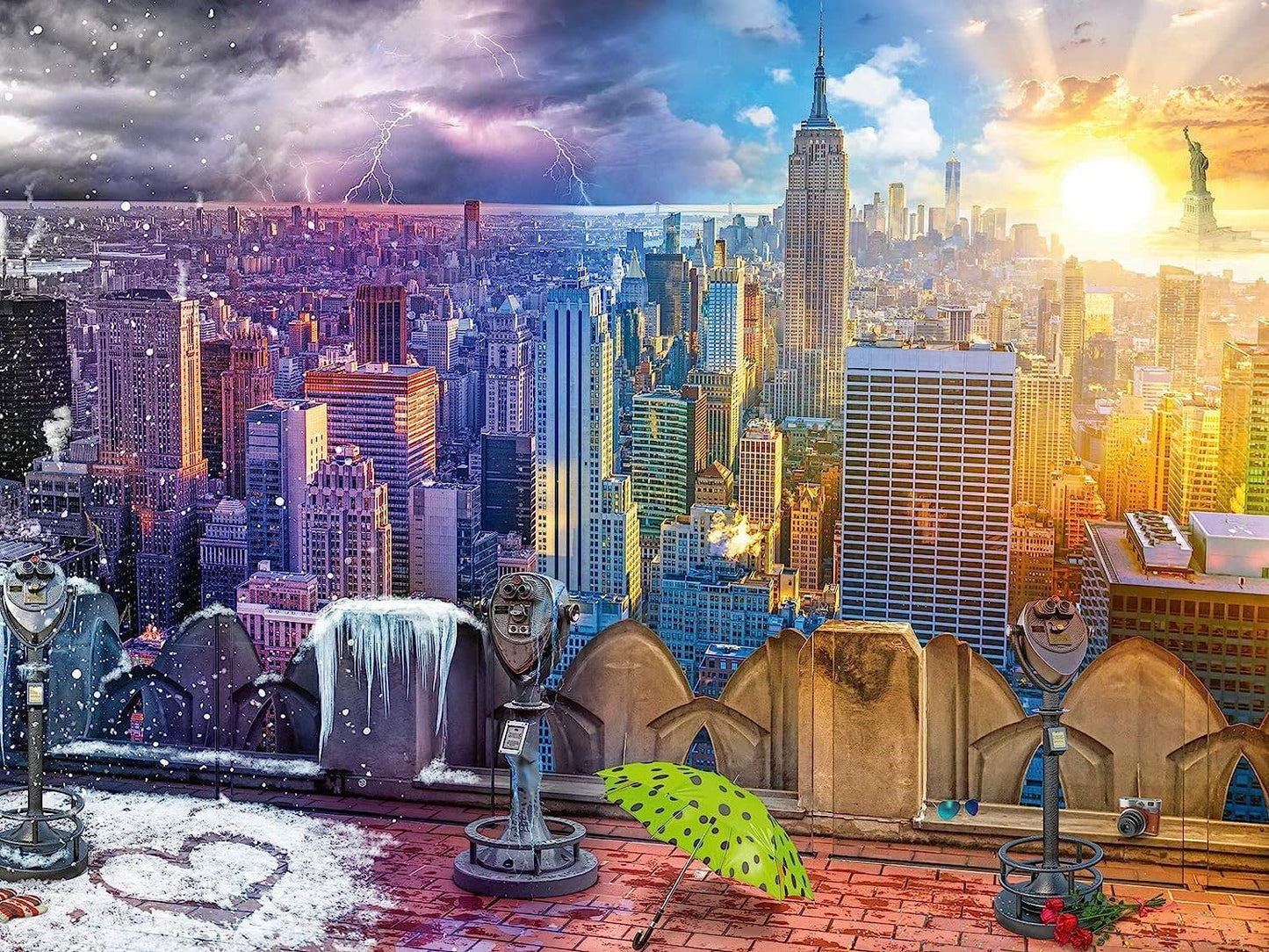 New York az Évszakokban Ravensburger 1500 darabos kirakó puzzle (RA-16008 4005556160082) - puzzlegarden