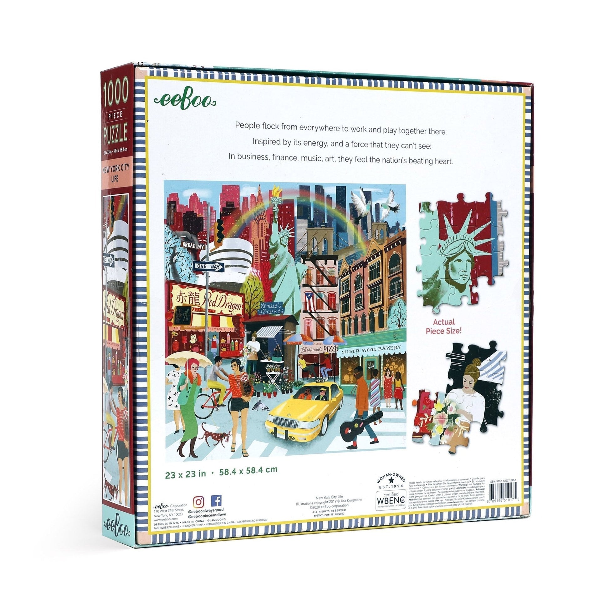 New York city life Eeboo 1000 darabos kirakó puzzle (EB-PZTNYL 689196510175) - puzzlegarden