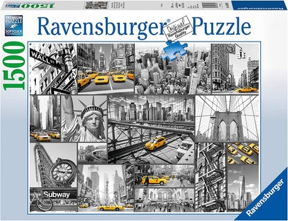 New York-i Taxik Ravensburger 1500 darabos kirakó puzzle (RA-16354 4005556163540) - puzzlegarden