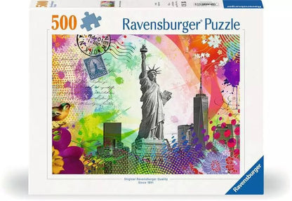 New York Képeslap Ravensburger 500 darabos kirakó puzzle (RA - 12000368) - puzzlegarden