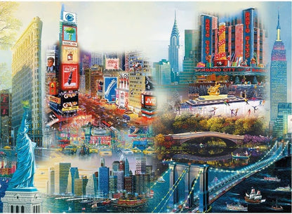 New York Kollázs - Fa kirakó Trefl Wood Craft 1000 darabos kirakó puzzle (TR - 20147 5900511201475) - puzzlegarden