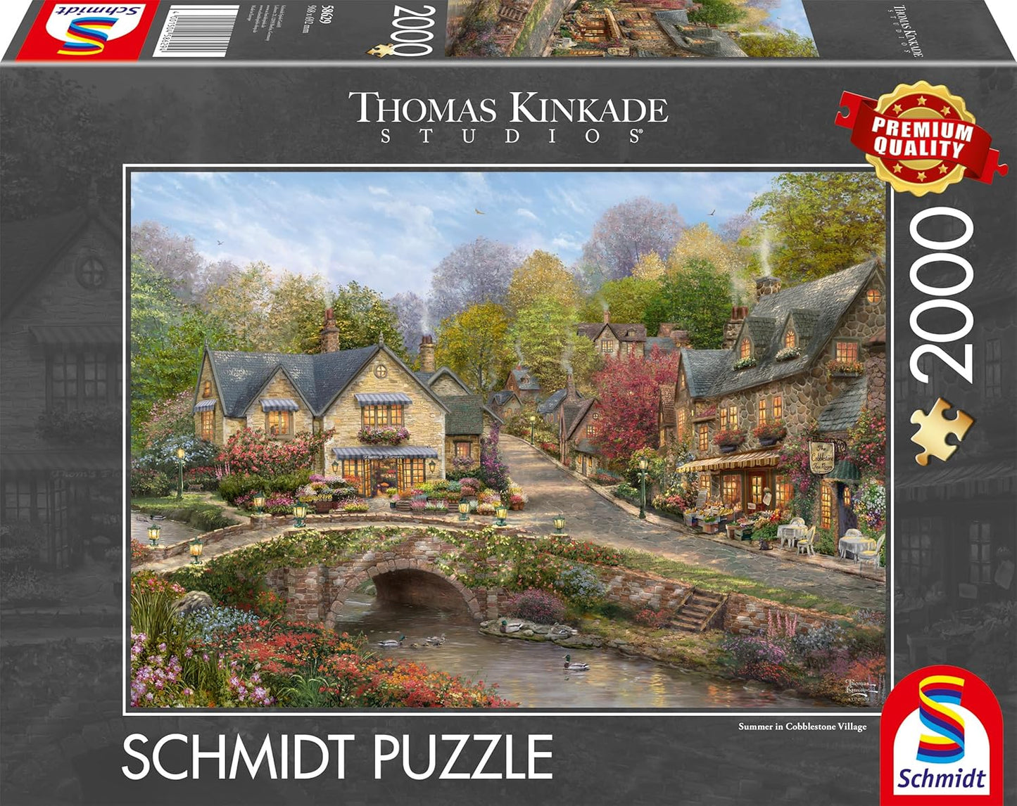 Nyár a macskaköves faluban Schmidt Spiele 2000 darabos kirakó puzzle (SCH - 58629) - puzzlegarden
