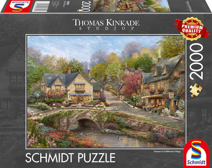Nyár a macskaköves faluban Schmidt Spiele 2000 darabos kirakó puzzle (SCH - 58629) - puzzlegarden