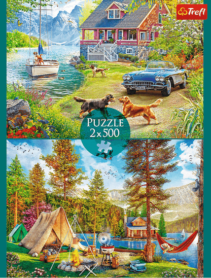 Nyári Kikapcsolódás - 2x500 Trefl 500 darabos kirakó puzzle (TR - 37497) - puzzlegarden