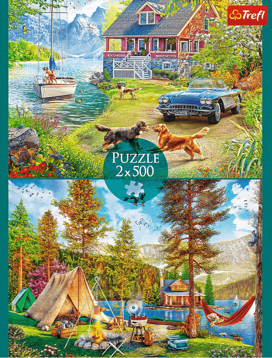 Nyári Kikapcsolódás - 2x500 Trefl 500 darabos kirakó puzzle (TR - 37497) - puzzlegarden