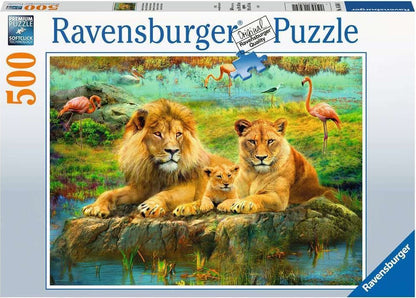 Oroszlánok a szavannán Ravensburger 500 darabos kirakó puzzle (RA-16584 4005556165841) - puzzlegarden