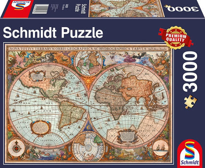 Ősi világtérkép Schmidt Spiele 3000 darabos kirakó puzzle (SCH - 58328) - puzzlegarden