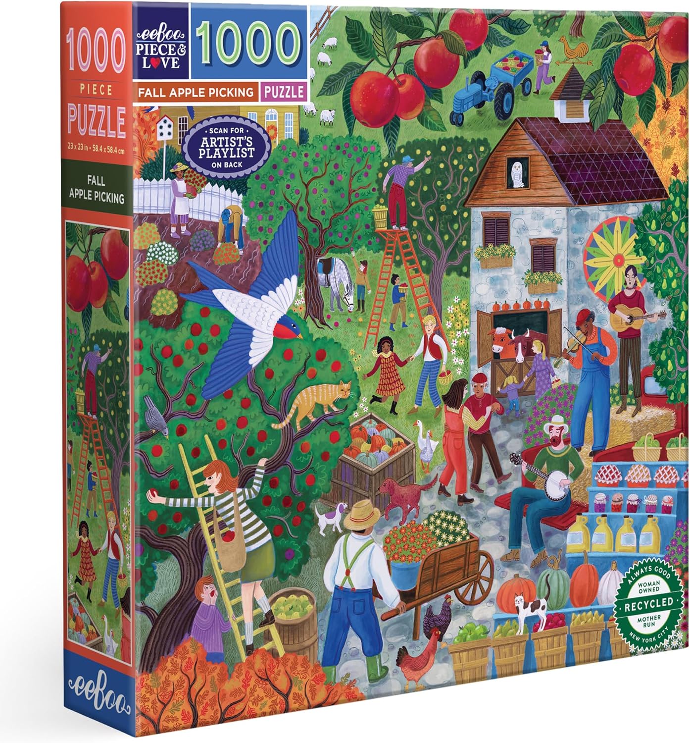Őszi almaszüret Eeboo 1000 darabos kirakó puzzle (EB-PZT382) - puzzlegarden