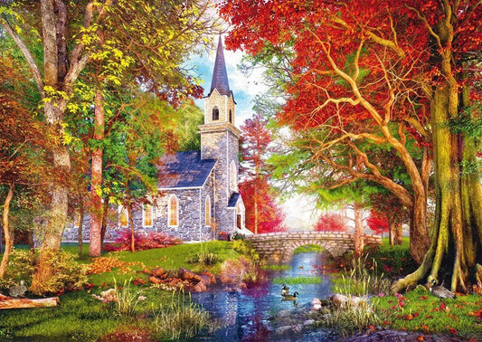 Őszi Kápolna Schmidt Spiele 1000 darabos kirakó puzzle (SCH - 59788) - puzzlegarden