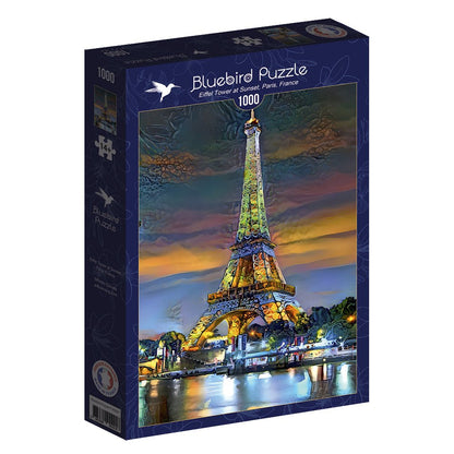 Az Eiffel-totony naplementében Bluebird 1000 darabos kirakó puzzle (BB-F-90291 3663384902918) - puzzlegarden