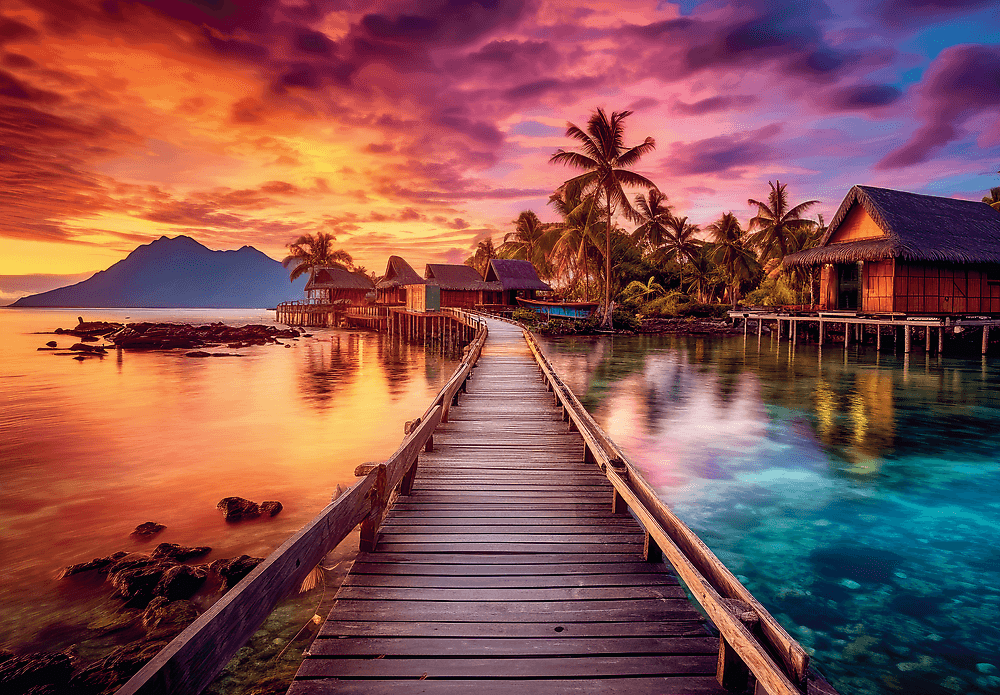 Paradicsomi naplemente Trefl 1000 darabos kirakó puzzle (TR-USA_99288) - puzzlegarden