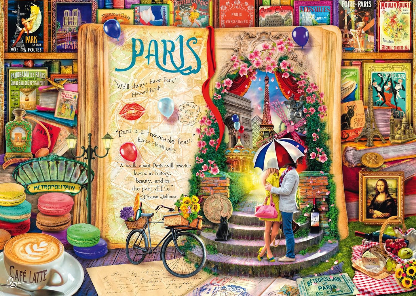 Párizsi emlékek Schmidt Spiele 1000 darabos kirakó puzzle (SCH - 58599) - puzzlegarden