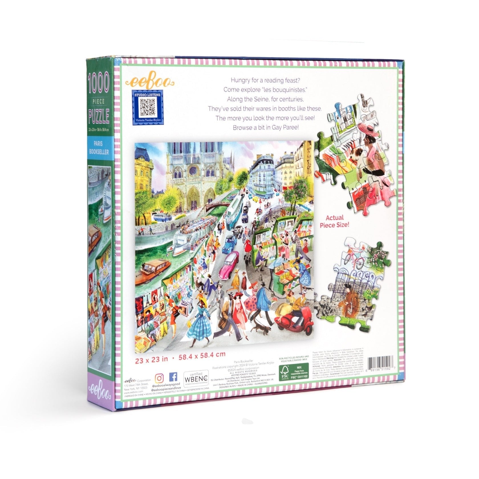 Párizsi Könyvárusok Eeboo 1000 darabos kirakó puzzle (EB - PZTPBS 689196515927) - puzzlegarden