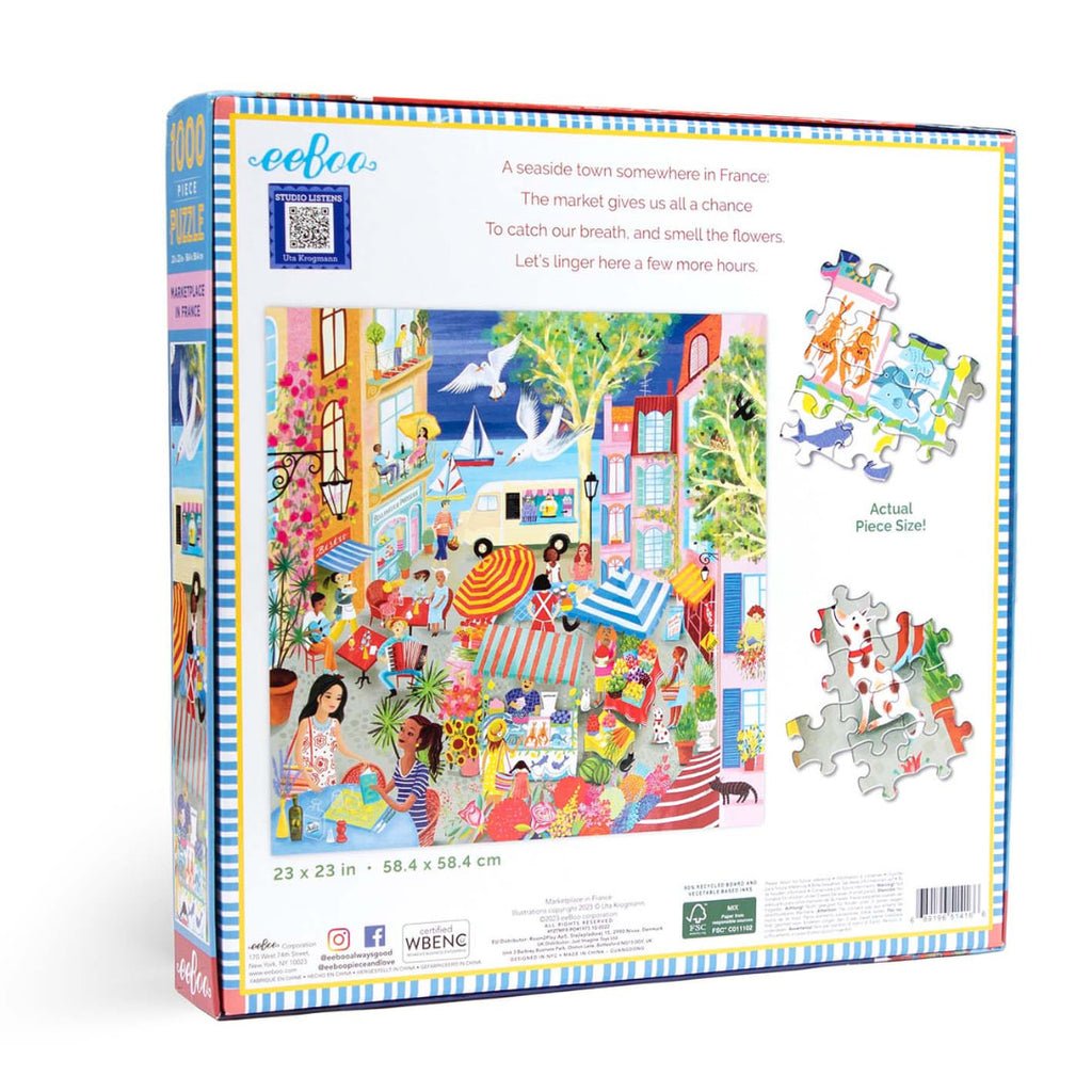 Piac Franciaországban Eeboo 1000 darabos kirakó puzzle (EB-PZTMFR 689196514166) - puzzlegarden