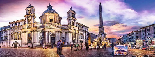 Piazza Navona, Róma - panoráma Trefl 500 darabos kirakó puzzle (TR - 29501) - puzzlegarden