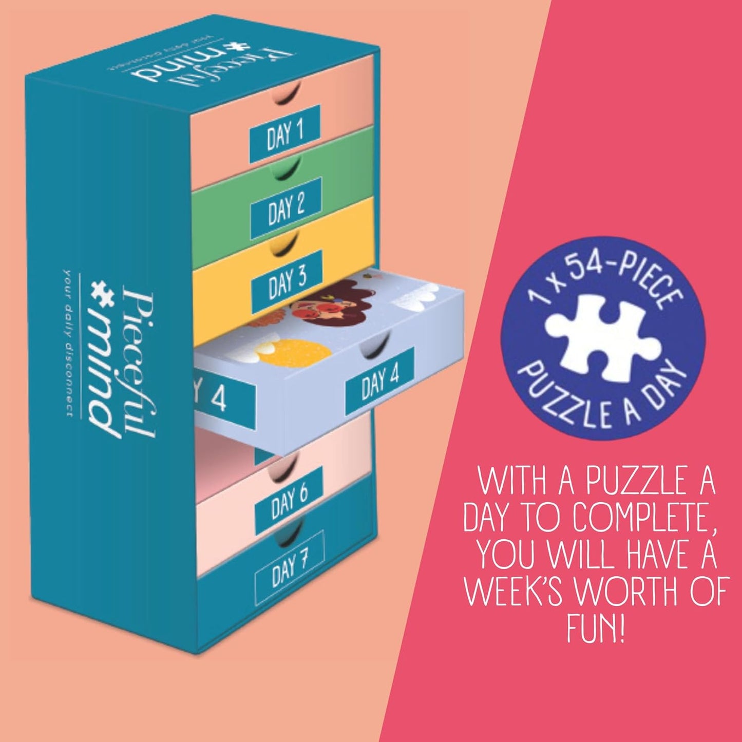 Pieceful mind – Állj meg egy pillanatra – 6x54 Jumbo 54 darabos kirakó puzzle (JU - 1110100680) - puzzlegarden