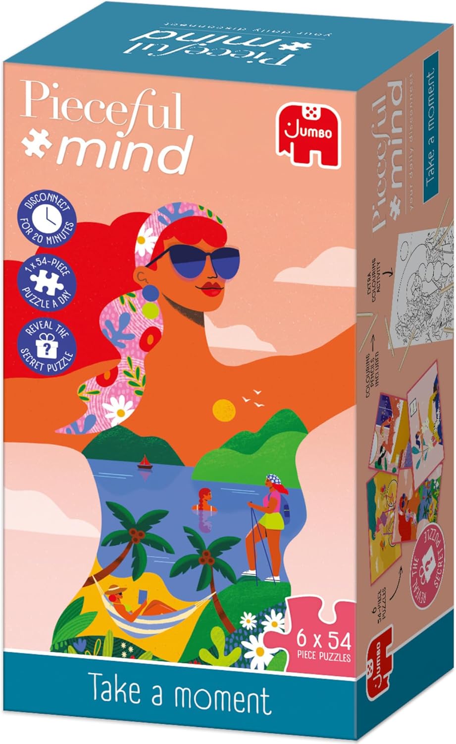 Pieceful mind – Állj meg egy pillanatra – 6x54 Jumbo 54 darabos kirakó puzzle (JU - 1110100680) - puzzlegarden