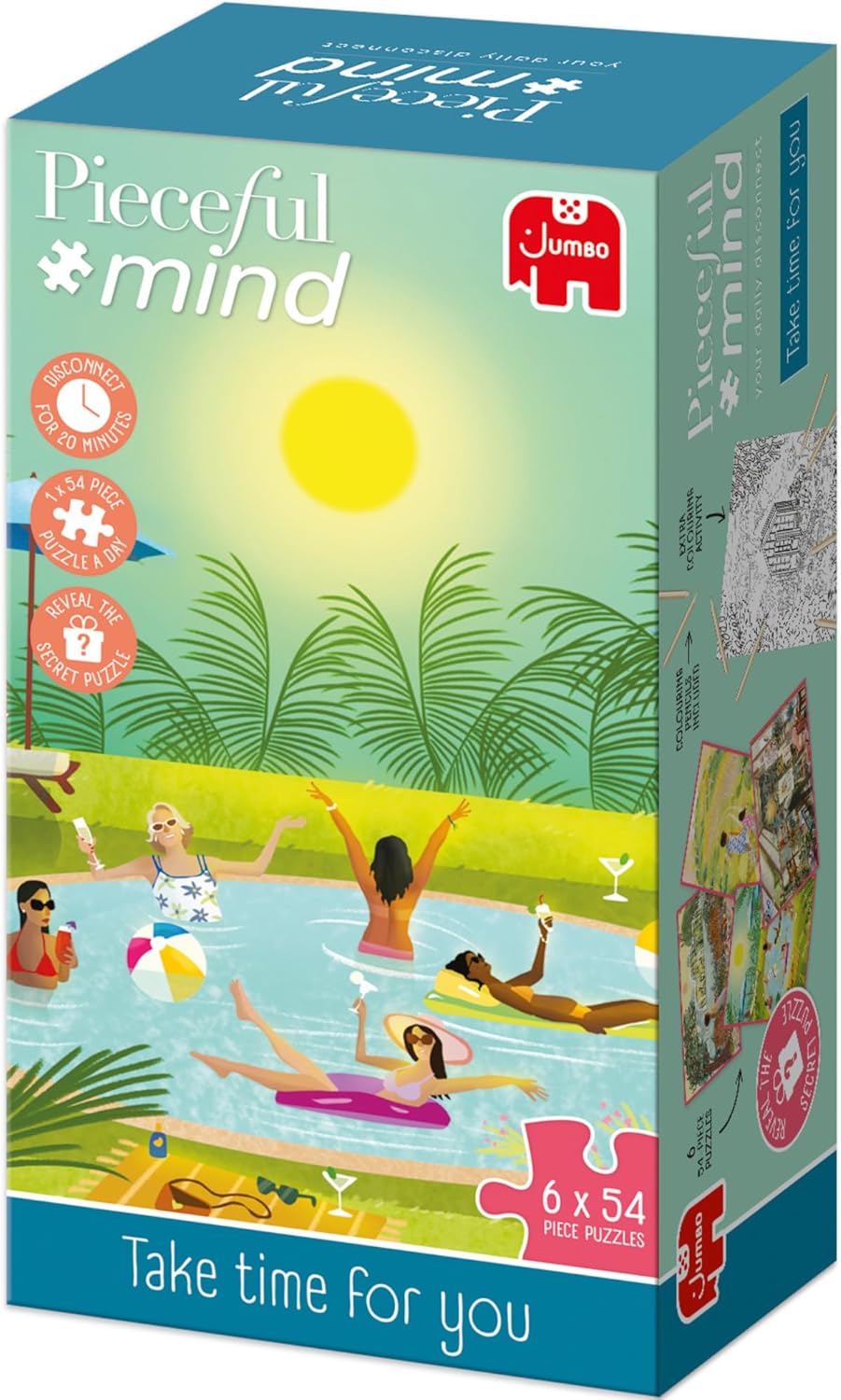 Pieceful mind – Szánj időt magadra – 6x54 Jumbo 54 darabos kirakó puzzle (JU - 1110100682) - puzzlegarden