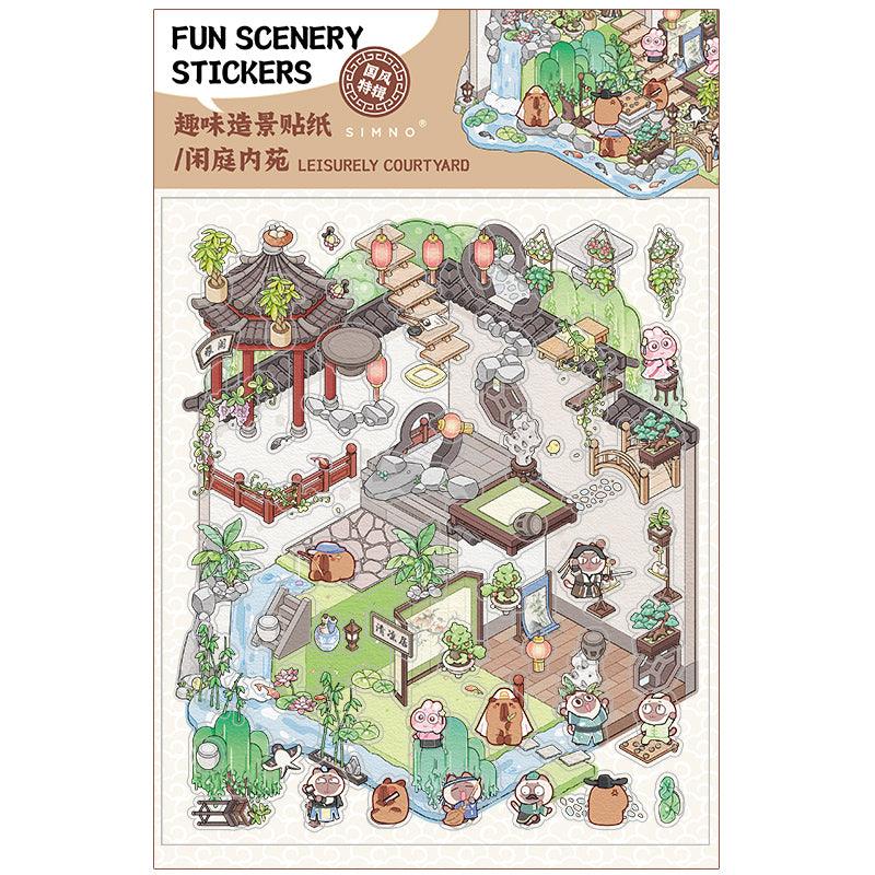 Pihenőkert - matricajelenet Simno 1 darabos kirakó puzzle (SN-6941776321101) - puzzlegarden