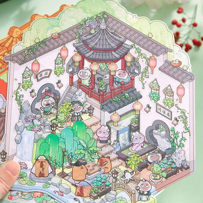 Pihenőkert - matricajelenet Simno 1 darabos kirakó puzzle (SN-6941776321101) - puzzlegarden