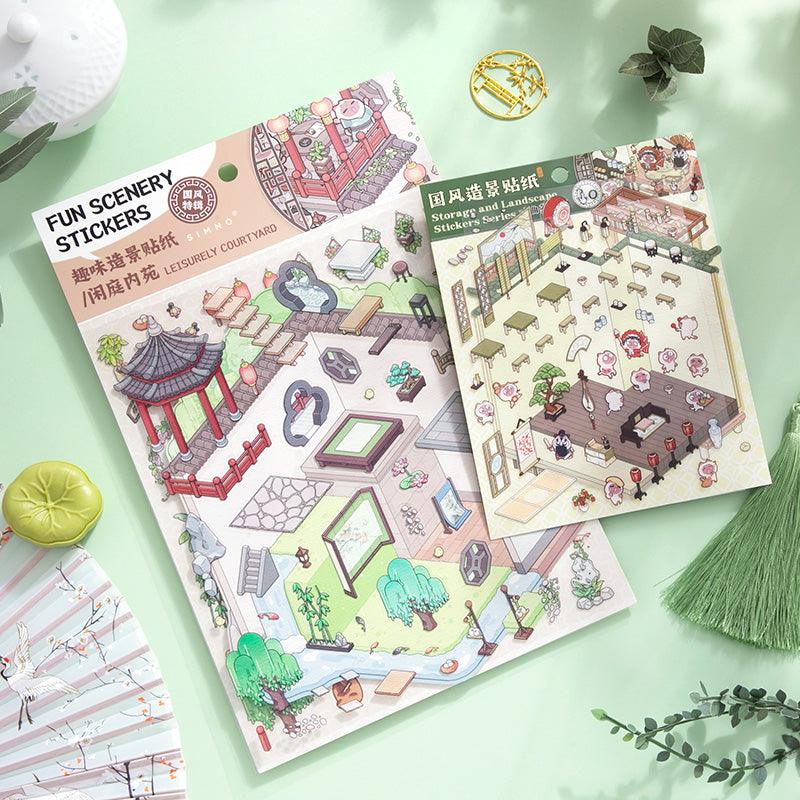 Pihenőkert - matricajelenet Simno 1 darabos kirakó puzzle (SN-6941776321101) - puzzlegarden