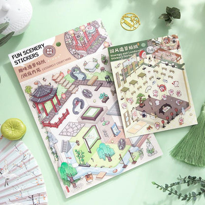 Pihenőkert - matricajelenet Simno 1 darabos kirakó puzzle (SN-6941776321101) - puzzlegarden