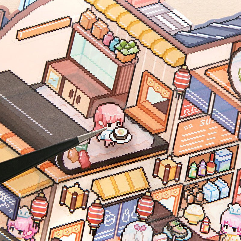 Pixel - sushi ház - matricajelenet Simno 1 darabos kirakó puzzle (SN-6941776322191) - puzzlegarden