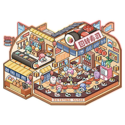 Pixel - sushi ház - matricajelenet Simno 1 darabos kirakó puzzle (SN-6941776322191) - puzzlegarden