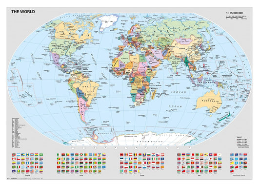 Politikai Világtérkép II. Ravensburger 1000 darabos kirakó puzzle (RA - 12000065 4005555000655) - puzzlegarden