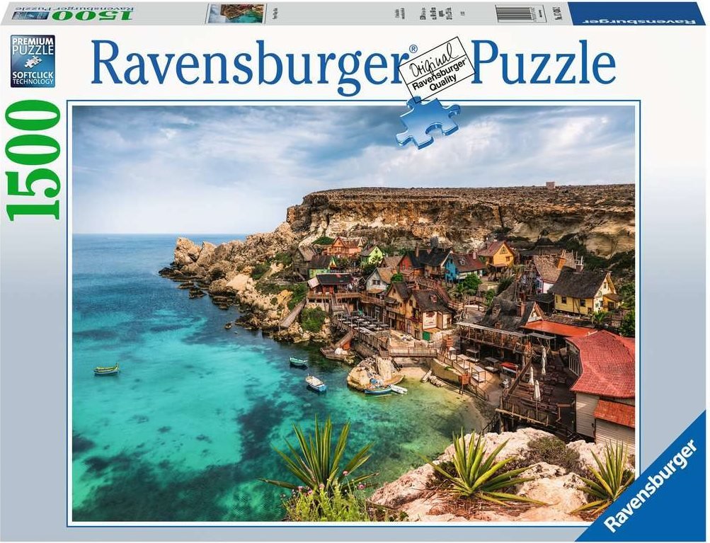 Popeye falu, Málta Ravensburger 1500 darabos kirakó puzzle (RA-17436 4005556174362) - puzzlegarden