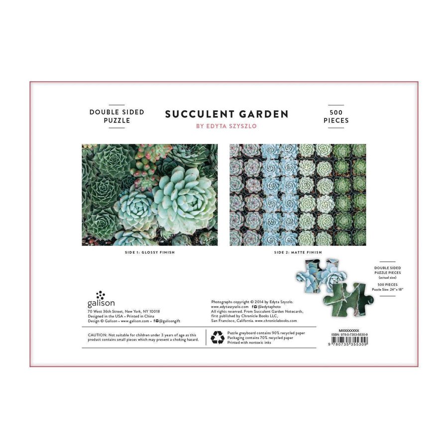 Pozsgások kertje Galison 500 darabos kirakó puzzle (GA-M052520Q 9780735355309) - puzzlegarden