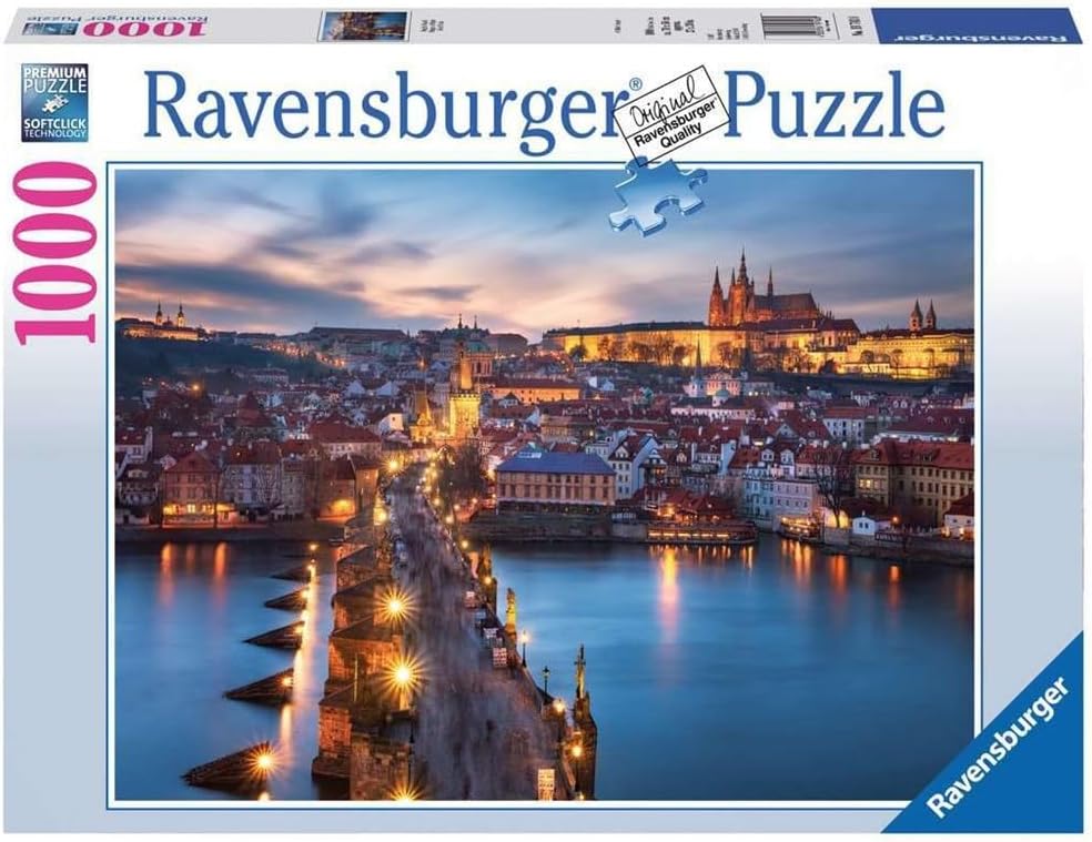 Prága éjjel Ravensburger 1000 darabos kirakó puzzle (RA-19740 4005556197408) - puzzlegarden