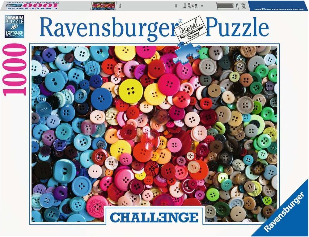 Challenge - Gombok Ravensburger 1000 darabos kirakó puzzle (RA-16563 4005556165636) - puzzlegarden