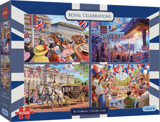 A Királynő Jubileuma - 4x500 Gibsons 4x500 darabos kirakó puzzle (G - G5061) - puzzlegarden