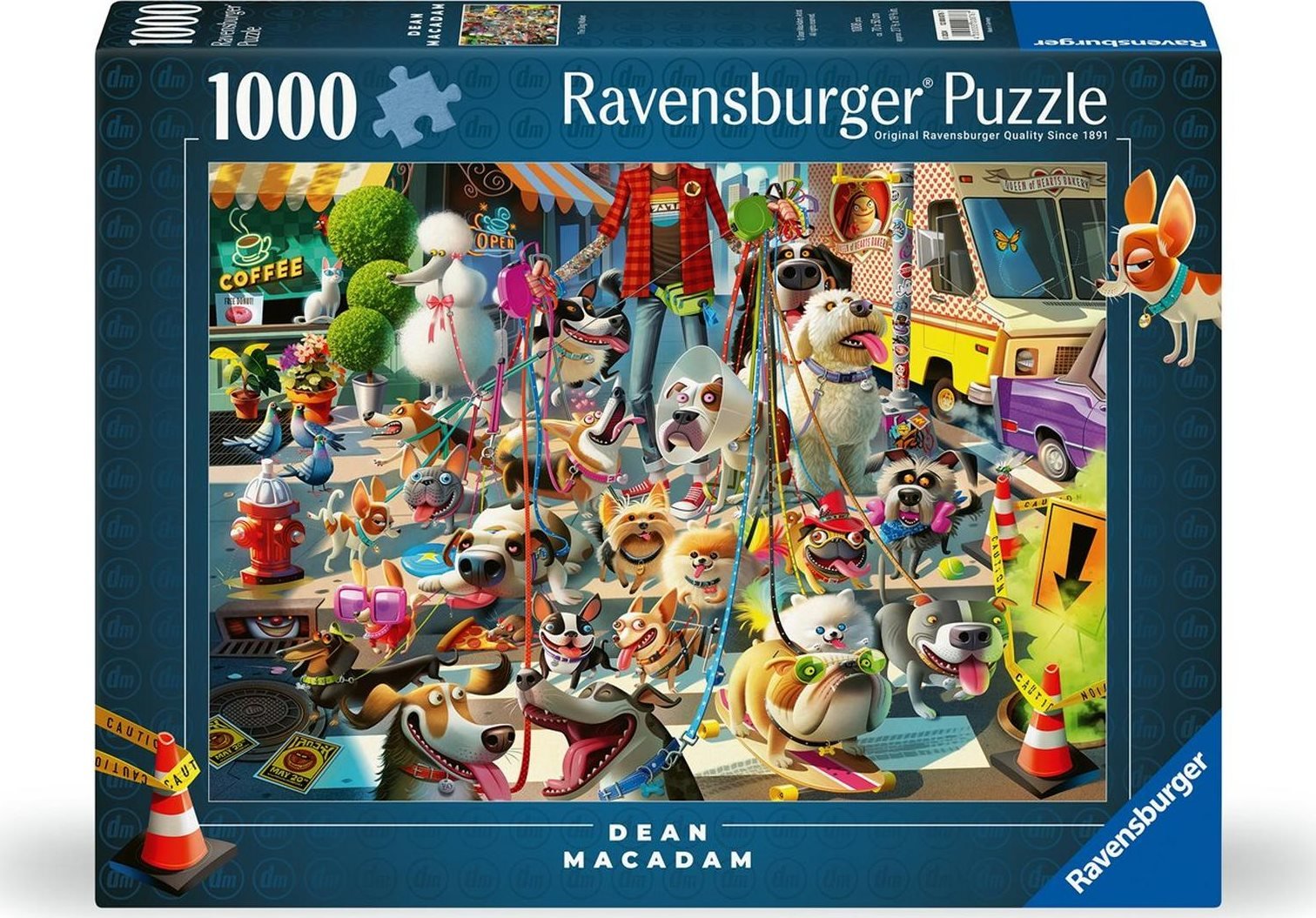 A kutyasétáltató Ravensburger 1000 darabos kirakó puzzle (RA-12000876 4005555008767) - puzzlegarden