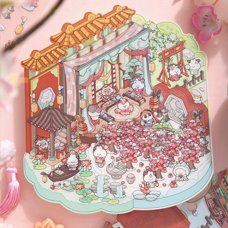 Repülő virágok - matricajelenet Simno 1 darabos kirakó puzzle (SN-6941776321125) - puzzlegarden