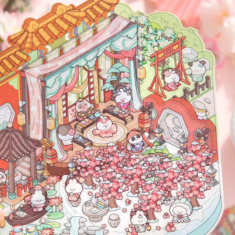 Repülő virágok - matricajelenet Simno 1 darabos kirakó puzzle (SN-6941776321125) - puzzlegarden