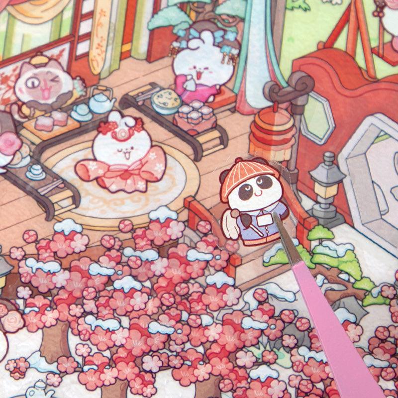 Repülő virágok - matricajelenet Simno 1 darabos kirakó puzzle (SN-6941776321125) - puzzlegarden